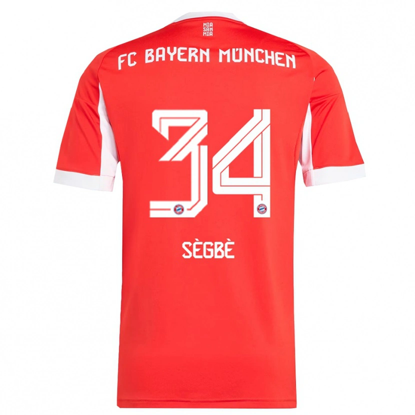 Danxen Damen Désiré Sègbè #34 Rot Weiß Heimtrikot Trikot 2025/26 T-Shirt Österreich