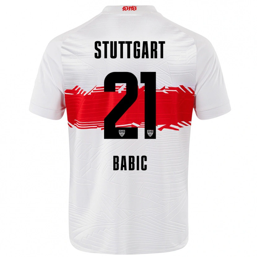 Danxen Damen Emma Babic #21 Weiß Rot Heimtrikot Trikot 2025/26 T-Shirt Österreich