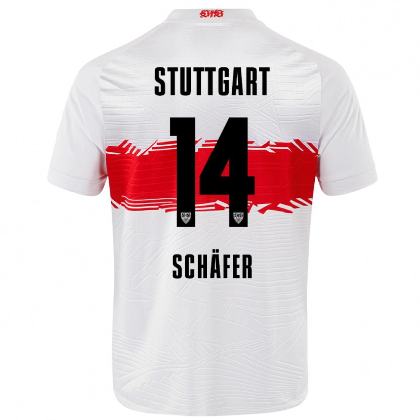 Danxen Damen Katharina Schäfer #14 Weiß Rot Heimtrikot Trikot 2025/26 T-Shirt Österreich