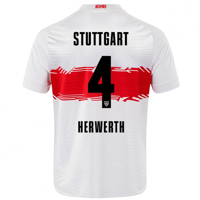 Danxen Damen Maximilian Herwerth #4 Weiß Rot Heimtrikot Trikot 2025/26 T-Shirt Österreich
