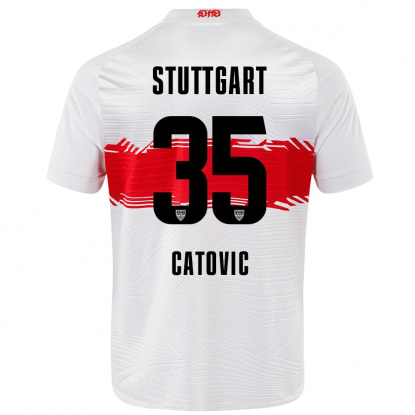 Danxen Damen Mirza Catovic #35 Weiß Rot Heimtrikot Trikot 2025/26 T-Shirt Österreich