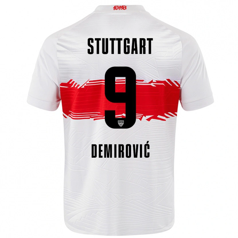 Danxen Damen Ermedin Demirovic #9 Weiß Rot Heimtrikot Trikot 2025/26 T-Shirt Österreich