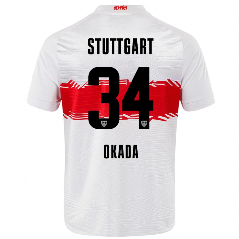 Danxen Damen Rei Okada #34 Weiß Rot Heimtrikot Trikot 2025/26 T-Shirt Österreich