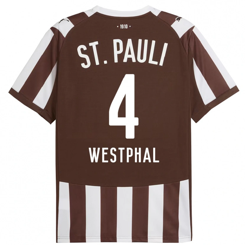 Danxen Damen Jannik Westphal #4 Kaffee Weiß Heimtrikot Trikot 2025/26 T-Shirt Österreich