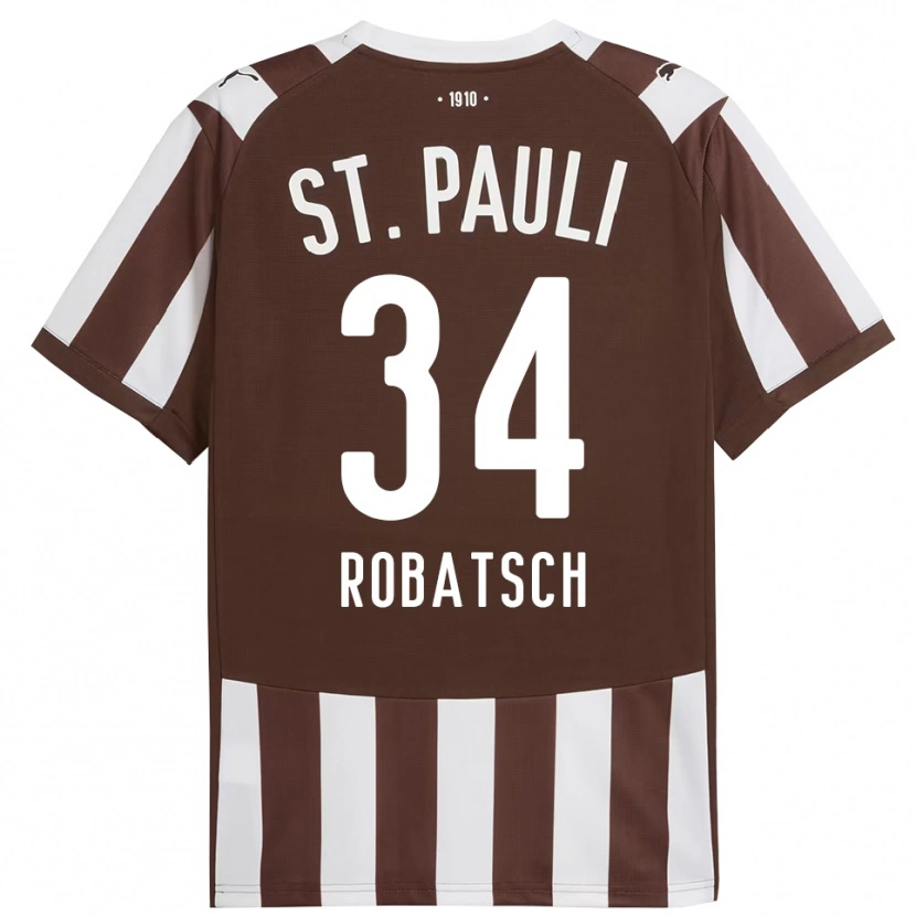 Danxen Damen Jannik Robatsch #34 Kaffee Weiß Heimtrikot Trikot 2025/26 T-Shirt Österreich