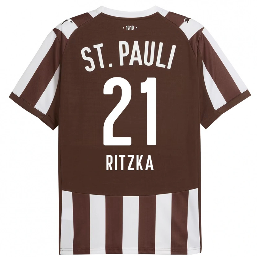 Danxen Damen Lars Ritzka #21 Kaffee Weiß Heimtrikot Trikot 2025/26 T-Shirt Österreich