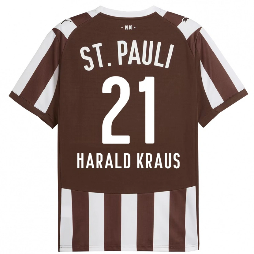 Danxen Damen Stefan Harald Kraus #21 Kaffee Weiß Heimtrikot Trikot 2025/26 T-Shirt Österreich