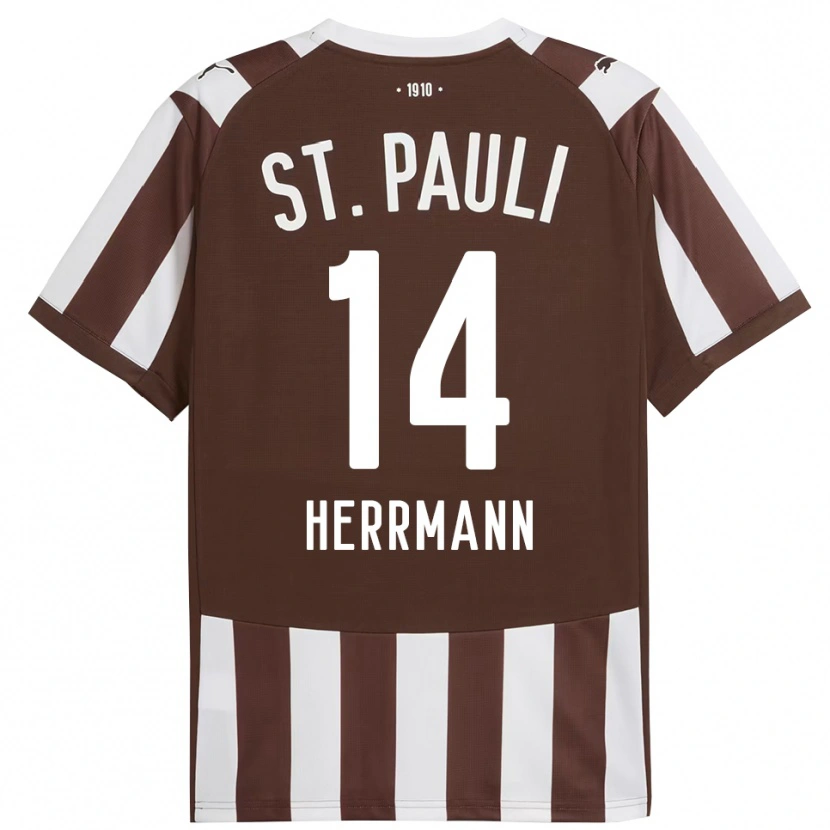 Danxen Damen Mats Herrmann #14 Kaffee Weiß Heimtrikot Trikot 2025/26 T-Shirt Österreich