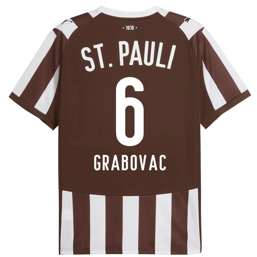 Danxen Damen Danijel Grabovac #6 Kaffee Weiß Heimtrikot Trikot 2025/26 T-Shirt Österreich