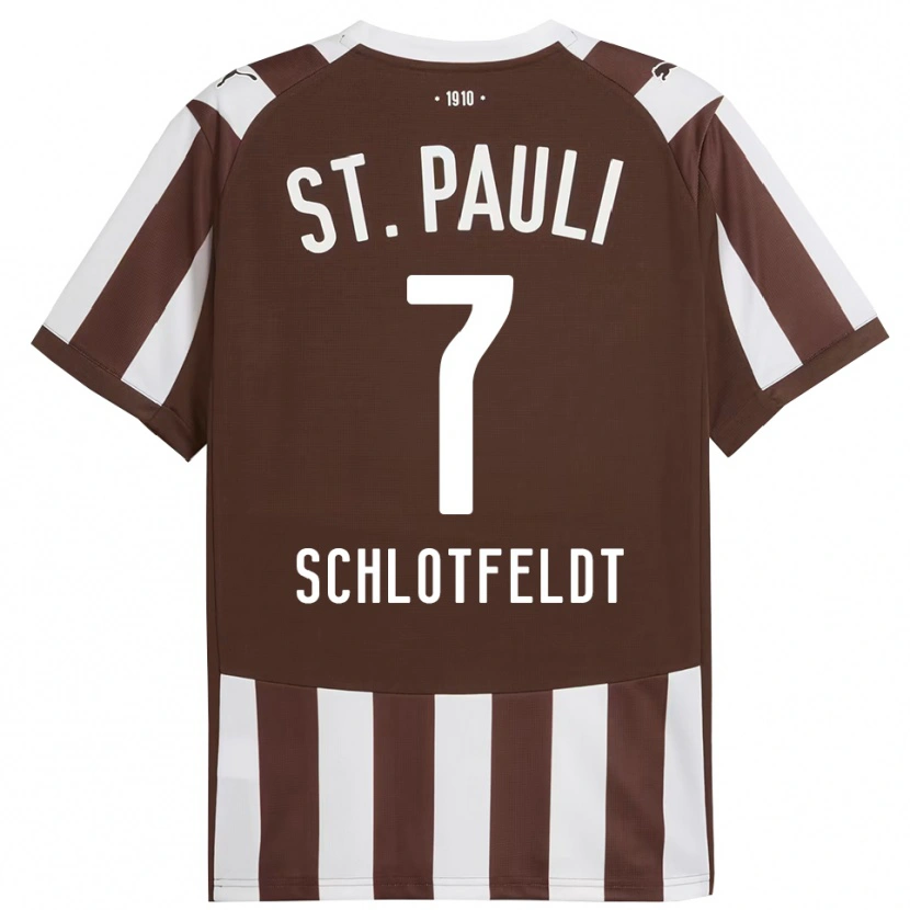 Danxen Damen Tim Schlotfeldt #7 Kaffee Weiß Heimtrikot Trikot 2025/26 T-Shirt Österreich