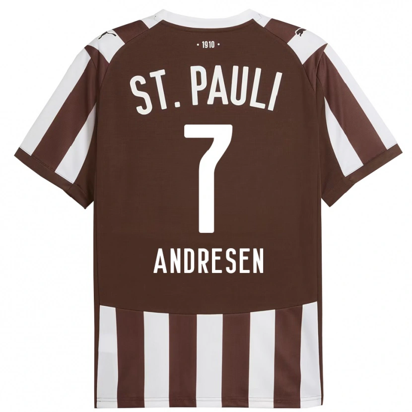 Danxen Damen Jan Andresen #7 Kaffee Weiß Heimtrikot Trikot 2025/26 T-Shirt Österreich