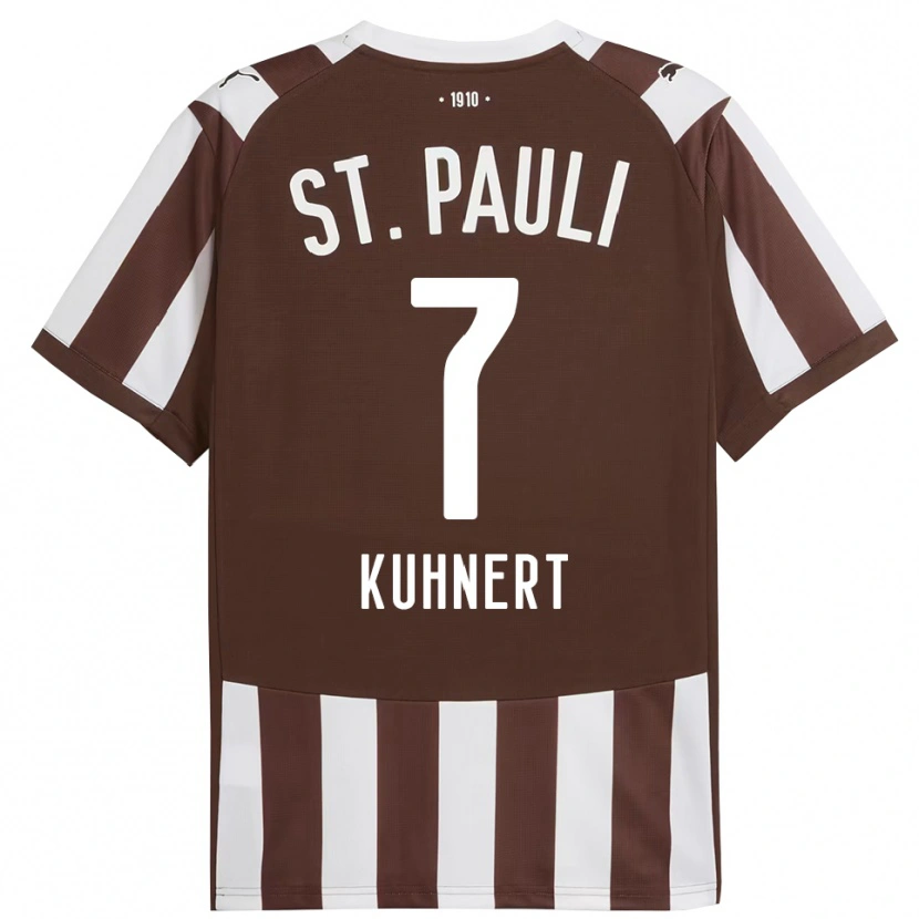Danxen Damen Carlotta Kuhnert #7 Kaffee Weiß Heimtrikot Trikot 2025/26 T-Shirt Österreich