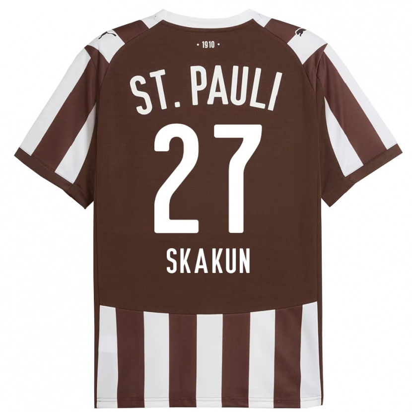 Danxen Damen Oleg Skakun #27 Kaffee Weiß Heimtrikot Trikot 2025/26 T-Shirt Österreich