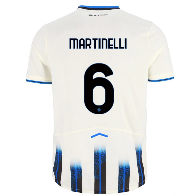 Danxen Damen Gabriel Martinelli #6 Weiß Blau Auswärtstrikot Trikot 2025/26 T-Shirt Österreich