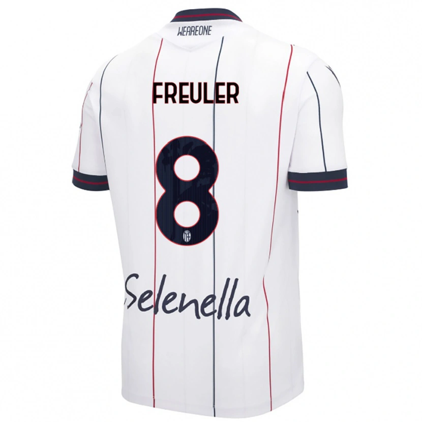 Danxen Damen Remo Freuler #8 Weiß Königsblau Auswärtstrikot Trikot 2025/26 T-Shirt Österreich