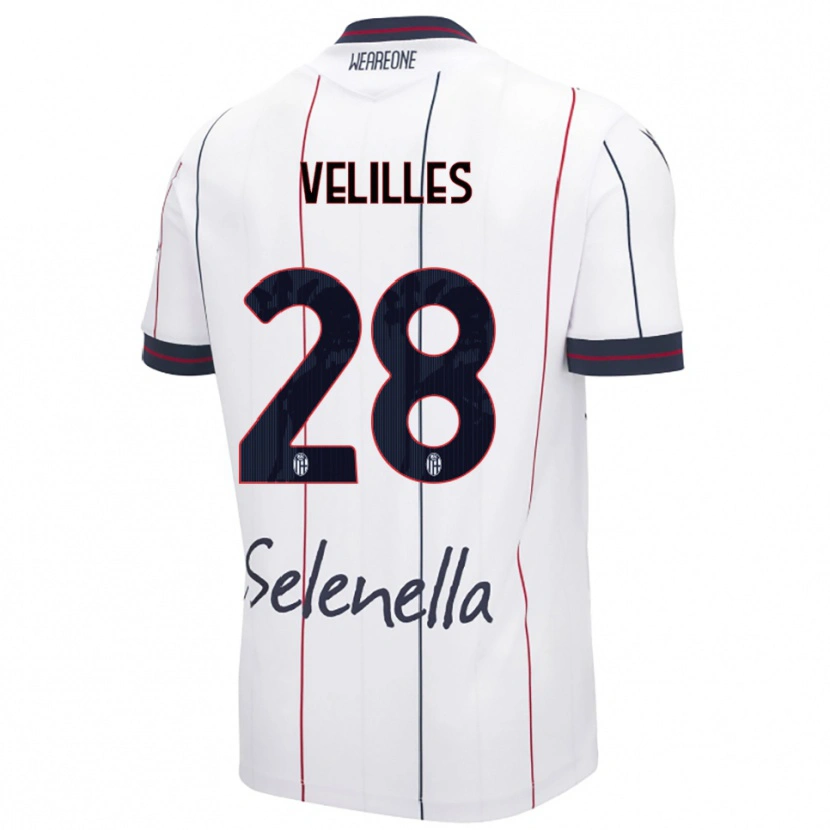 Danxen Damen Aarón Velilles #28 Weiß Königsblau Auswärtstrikot Trikot 2025/26 T-Shirt Österreich