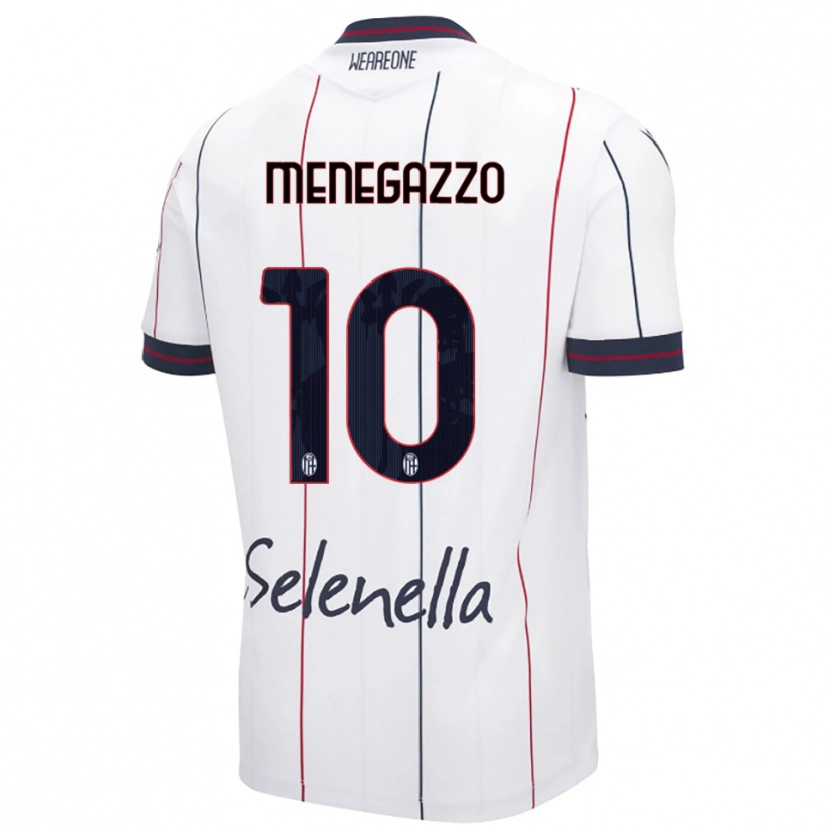 Danxen Damen Lorenzo Menegazzo #10 Weiß Königsblau Auswärtstrikot Trikot 2025/26 T-Shirt Österreich