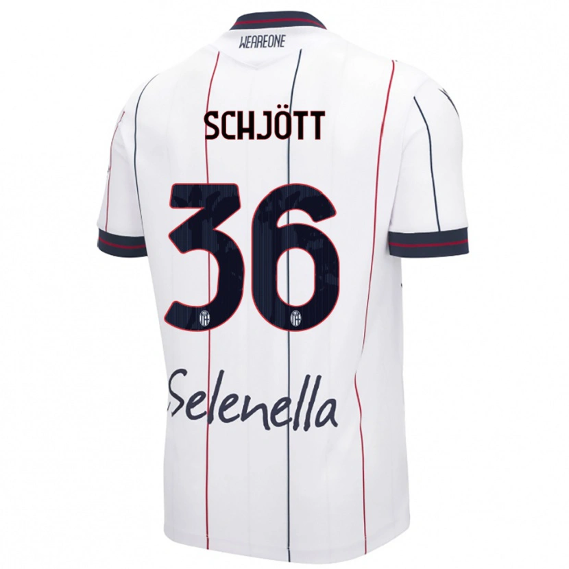 Danxen Damen Gustav Schjött #36 Weiß Königsblau Auswärtstrikot Trikot 2025/26 T-Shirt Österreich