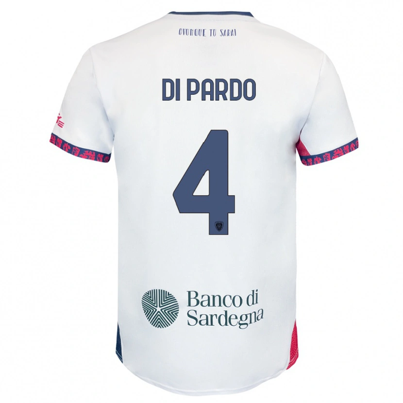 Danxen Damen Alessandro Di Pardo #4 Weiß Marineblau Rot Auswärtstrikot Trikot 2025/26 T-Shirt Österreich