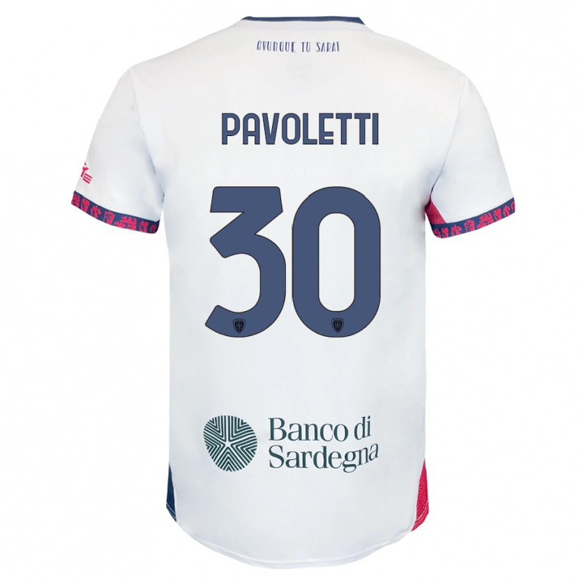 Danxen Damen Leonardo Pavoletti #30 Weiß Marineblau Rot Auswärtstrikot Trikot 2025/26 T-Shirt Österreich