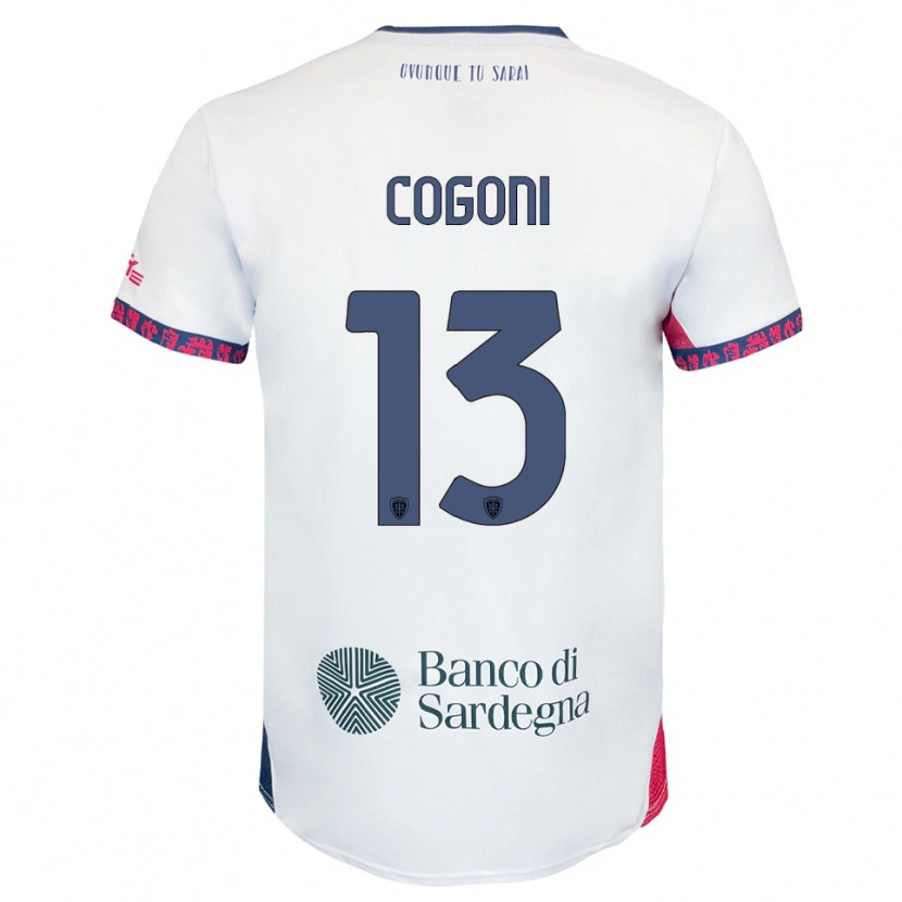 Danxen Damen Andrea Cogoni #13 Weiß Marineblau Rot Auswärtstrikot Trikot 2025/26 T-Shirt Österreich