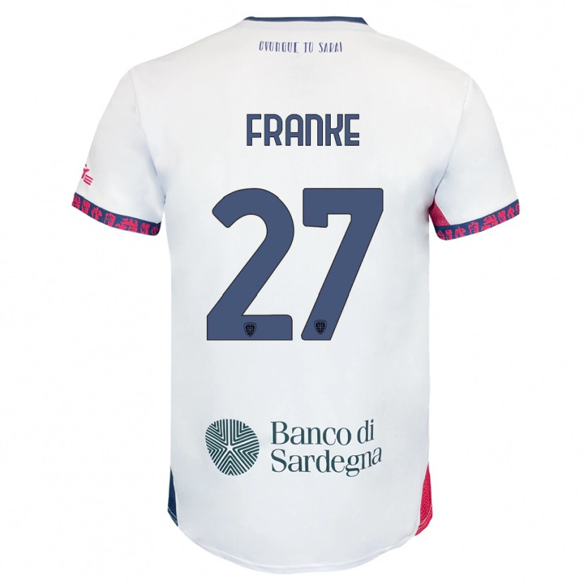 Danxen Damen Antoni Franke #27 Weiß Marineblau Rot Auswärtstrikot Trikot 2025/26 T-Shirt Österreich