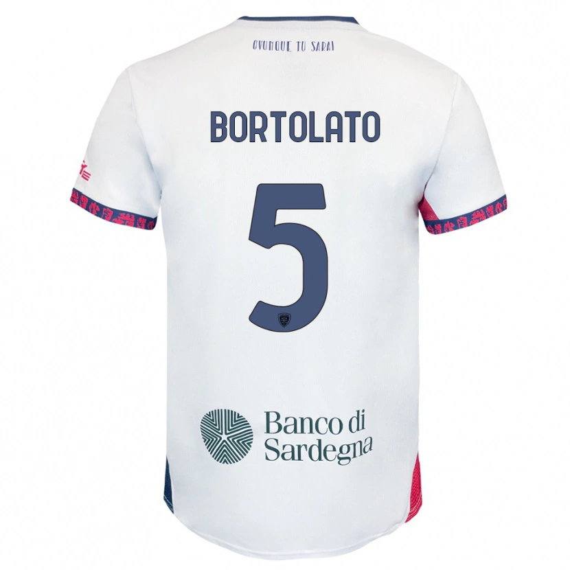 Danxen Damen Filippo Bortolato #5 Weiß Marineblau Rot Auswärtstrikot Trikot 2025/26 T-Shirt Österreich