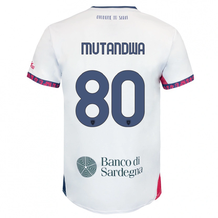 Danxen Damen Kingstone Mutandwa #80 Weiß Marineblau Rot Auswärtstrikot Trikot 2025/26 T-Shirt Österreich