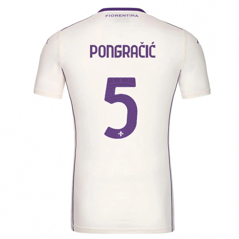 Danxen Damen Marin Pongracic #5 Weiß Lila Rot Auswärtstrikot Trikot 2025/26 T-Shirt Österreich
