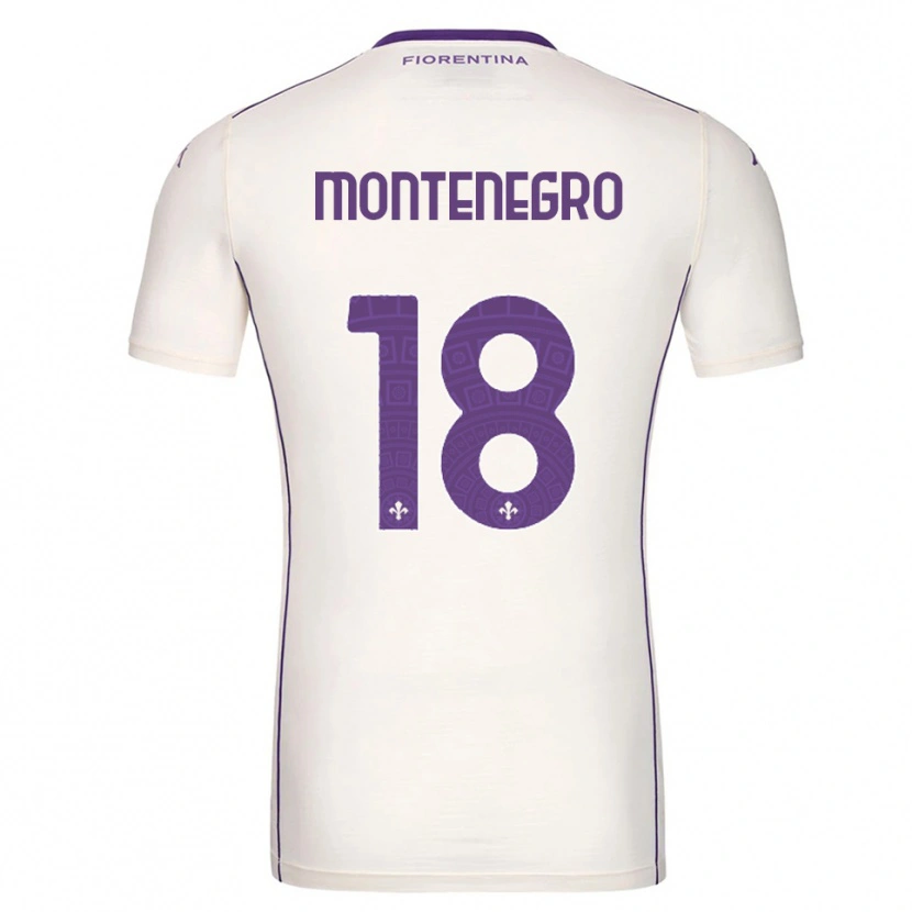 Danxen Damen Luca Montenegro #18 Weiß Lila Rot Auswärtstrikot Trikot 2025/26 T-Shirt Österreich