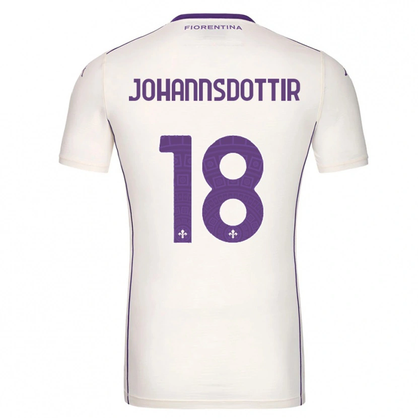 Danxen Damen Alexandra Johannsdottir #18 Weiß Lila Rot Auswärtstrikot Trikot 2025/26 T-Shirt Österreich