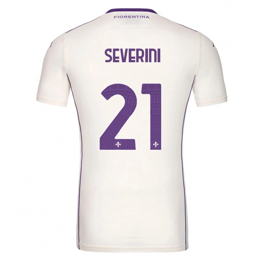 Danxen Damen Emma Severini #21 Weiß Lila Rot Auswärtstrikot Trikot 2025/26 T-Shirt Österreich
