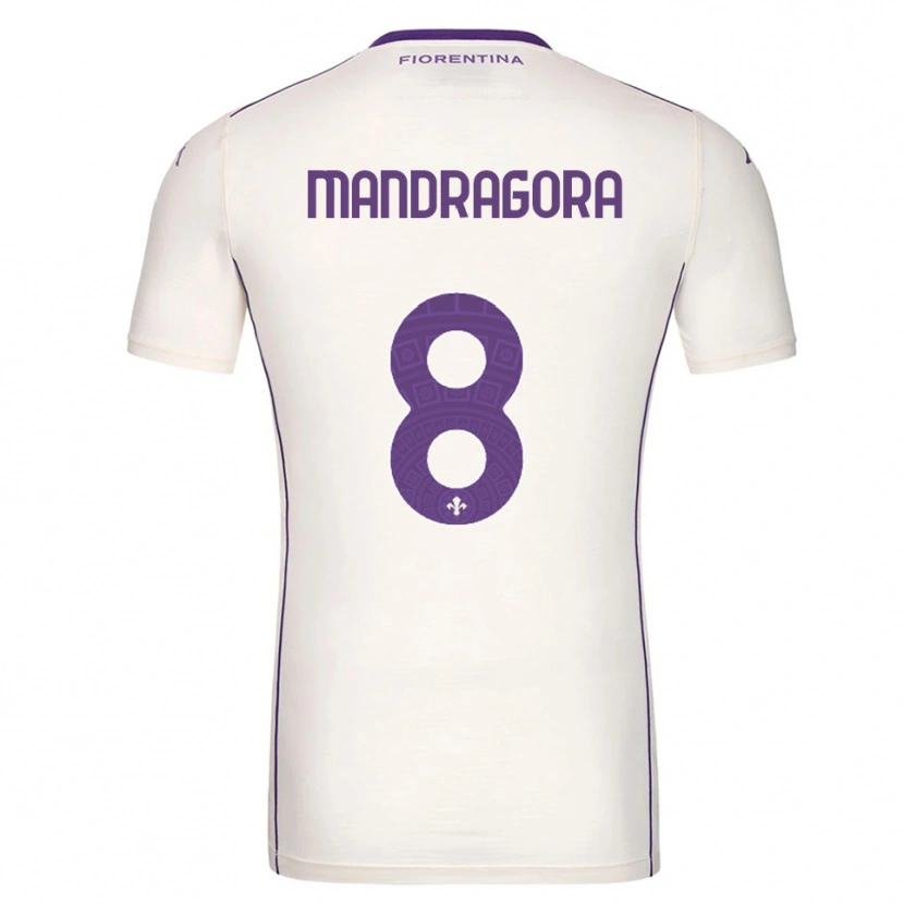Danxen Damen Rolando Mandragora #8 Weiß Lila Rot Auswärtstrikot Trikot 2025/26 T-Shirt Österreich