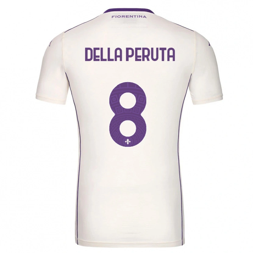 Danxen Damen Victoria Della Peruta #8 Weiß Lila Rot Auswärtstrikot Trikot 2025/26 T-Shirt Österreich