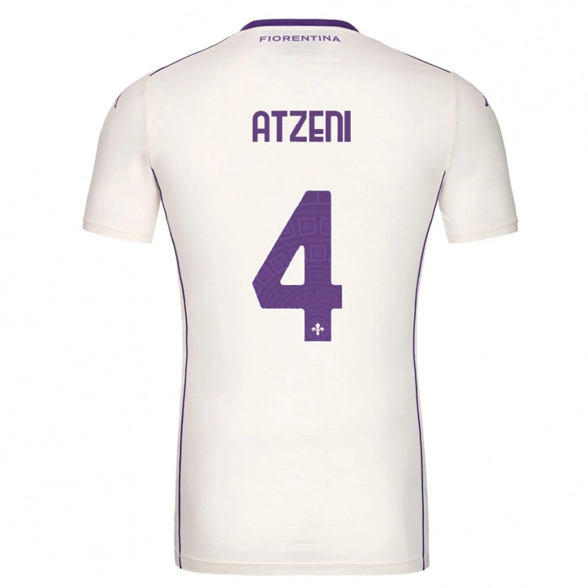 Danxen Damen Davide Atzeni #4 Weiß Lila Rot Auswärtstrikot Trikot 2025/26 T-Shirt Österreich