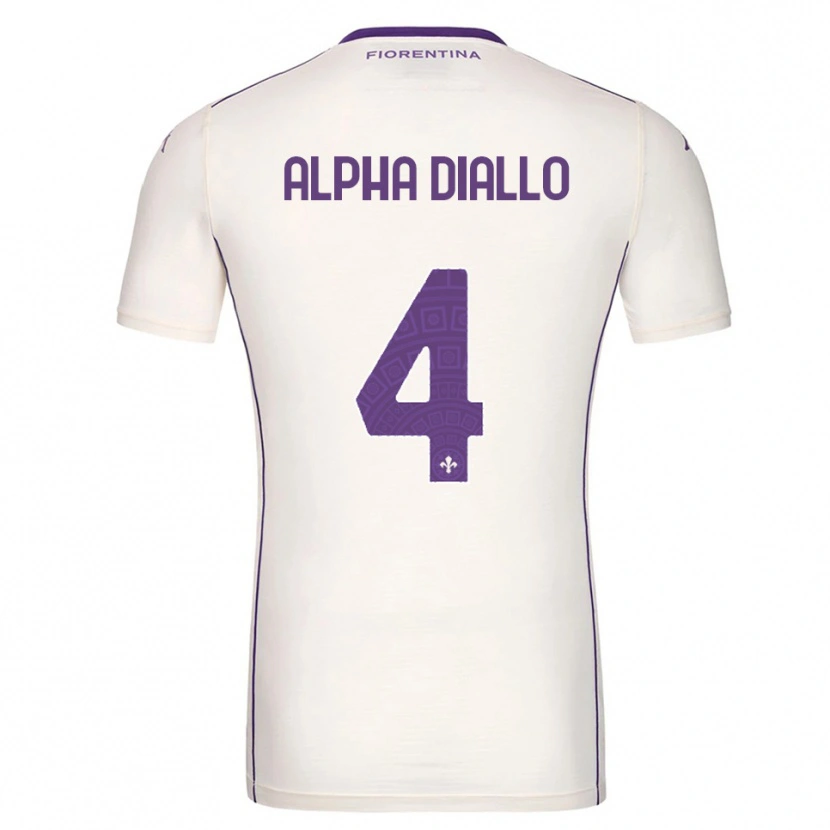 Danxen Damen Mamadou Alpha Diallo #4 Weiß Lila Rot Auswärtstrikot Trikot 2025/26 T-Shirt Österreich