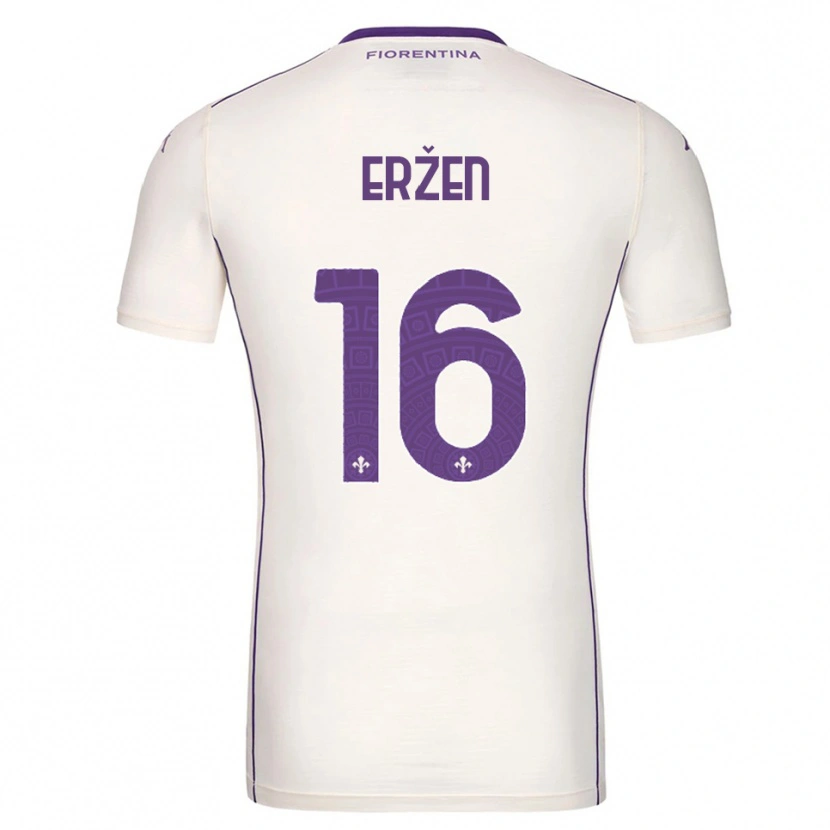 Danxen Damen Kaja Eržen #16 Weiß Lila Rot Auswärtstrikot Trikot 2025/26 T-Shirt Österreich