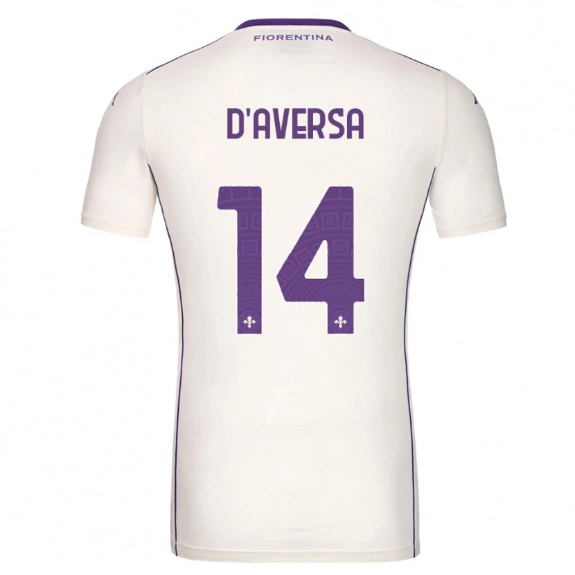 Danxen Damen Simone D'aversa #14 Weiß Lila Rot Auswärtstrikot Trikot 2025/26 T-Shirt Österreich