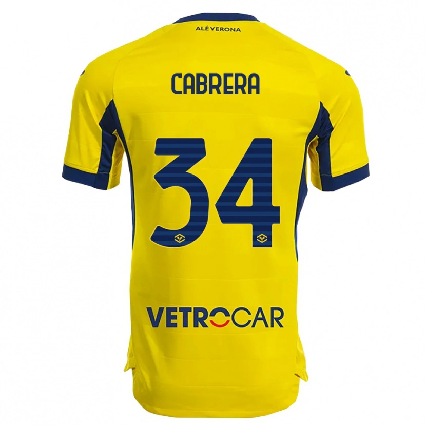 Danxen Damen Ilena Cabrera #34 Gelb Marineblau Auswärtstrikot Trikot 2025/26 T-Shirt Österreich
