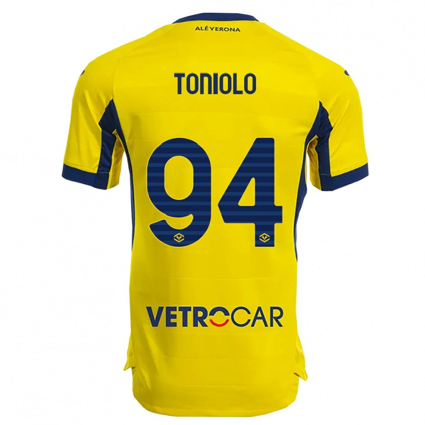 Danxen Damen Giacomo Toniolo #94 Gelb Marineblau Auswärtstrikot Trikot 2025/26 T-Shirt Österreich