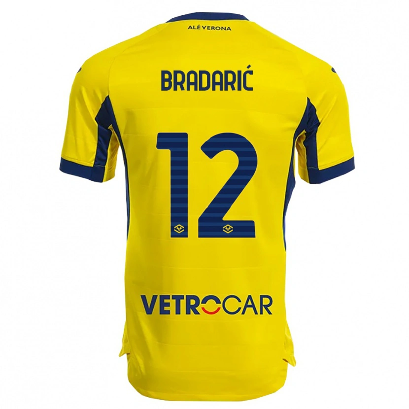 Danxen Damen Domagoj Bradarić #12 Gelb Marineblau Auswärtstrikot Trikot 2025/26 T-Shirt Österreich