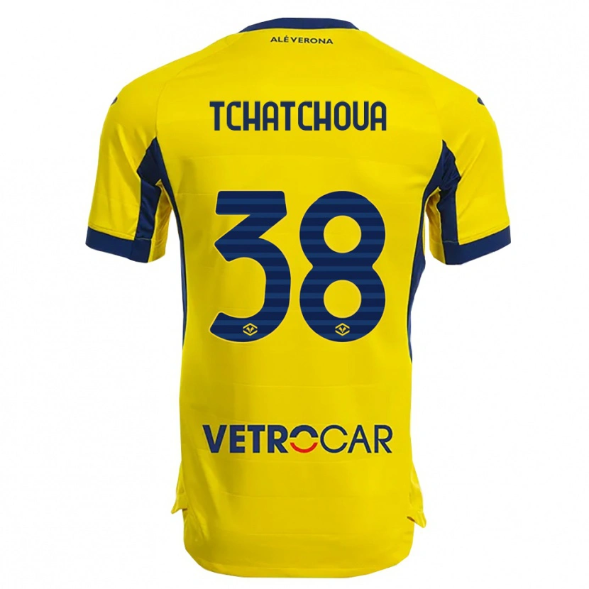 Danxen Damen Jackson Tchatchoua #38 Gelb Marineblau Auswärtstrikot Trikot 2025/26 T-Shirt Österreich