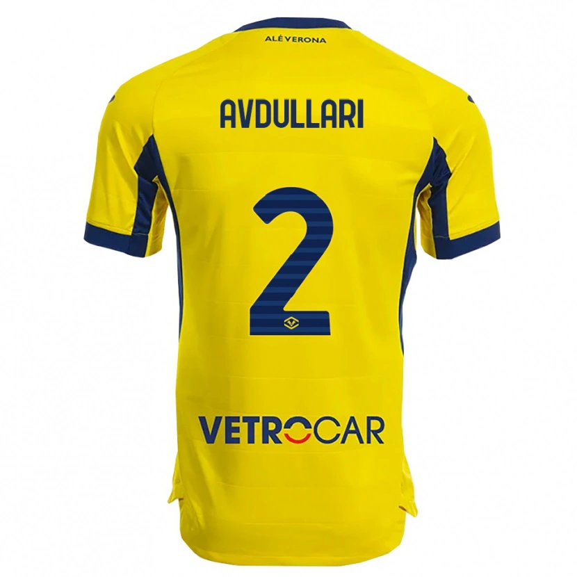 Danxen Damen Davide Avdullari #2 Gelb Marineblau Auswärtstrikot Trikot 2025/26 T-Shirt Österreich