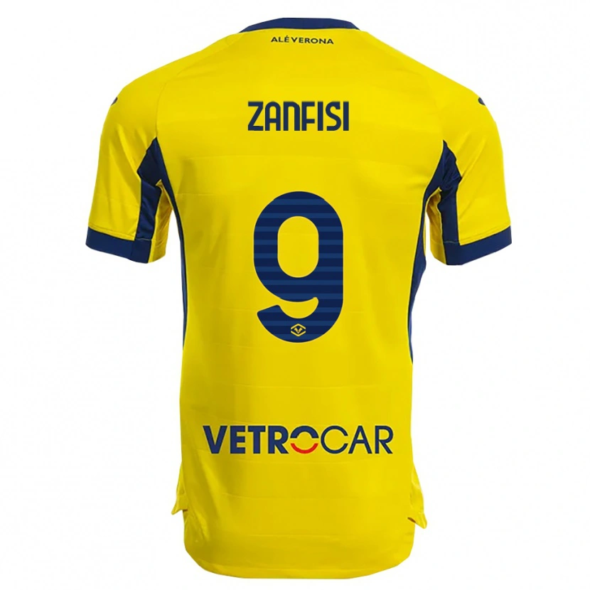 Danxen Damen Riccardo Zanfisi #9 Gelb Marineblau Auswärtstrikot Trikot 2025/26 T-Shirt Österreich