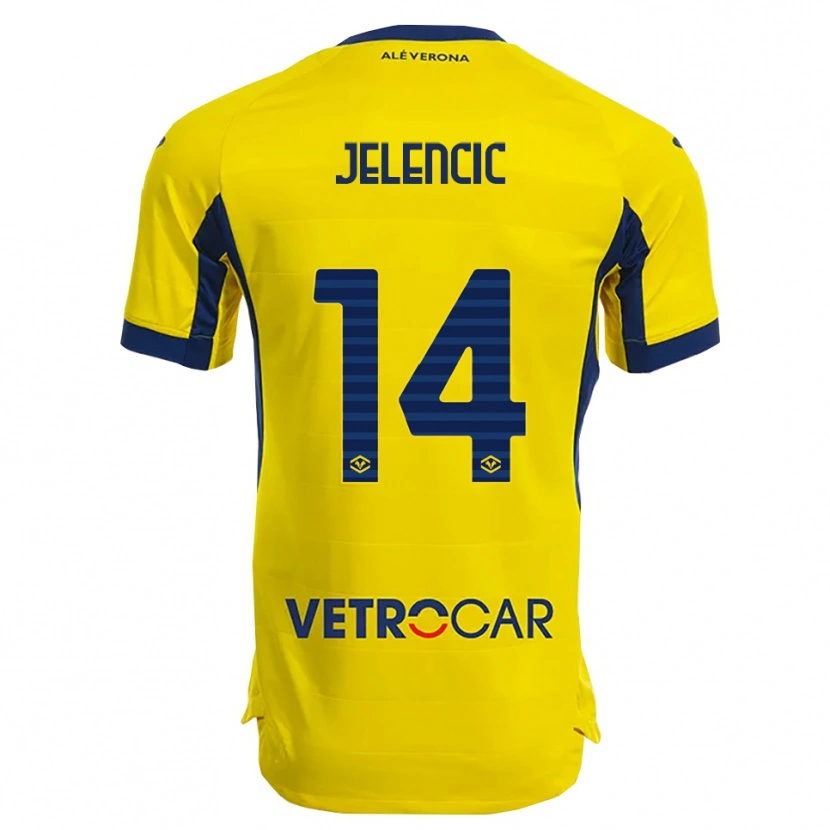 Danxen Damen Ana Jelencic #14 Gelb Marineblau Auswärtstrikot Trikot 2025/26 T-Shirt Österreich