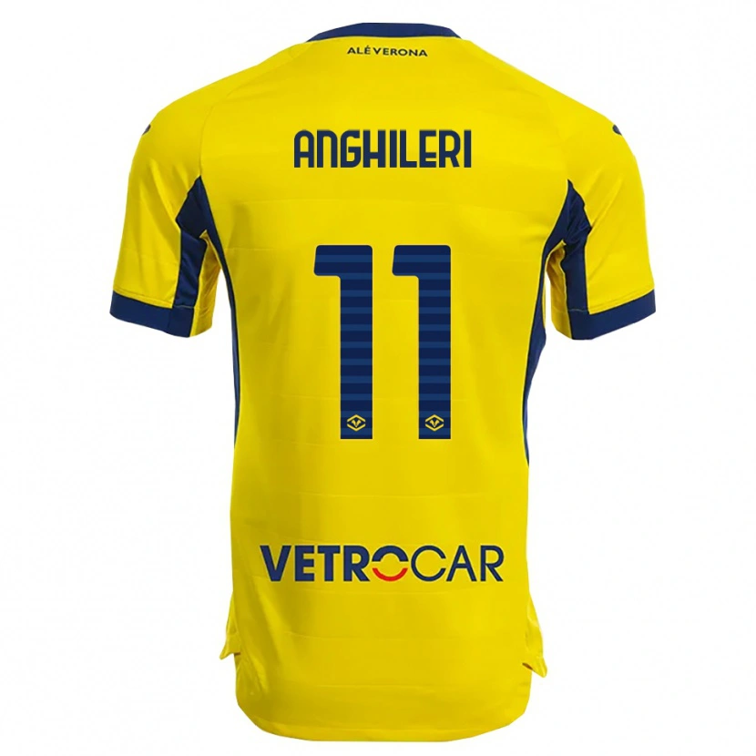 Danxen Damen Federica Anghileri #11 Gelb Marineblau Auswärtstrikot Trikot 2025/26 T-Shirt Österreich