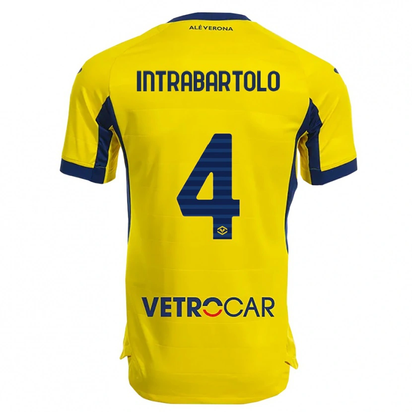 Danxen Damen Denis Intrabartolo #4 Gelb Marineblau Auswärtstrikot Trikot 2025/26 T-Shirt Österreich