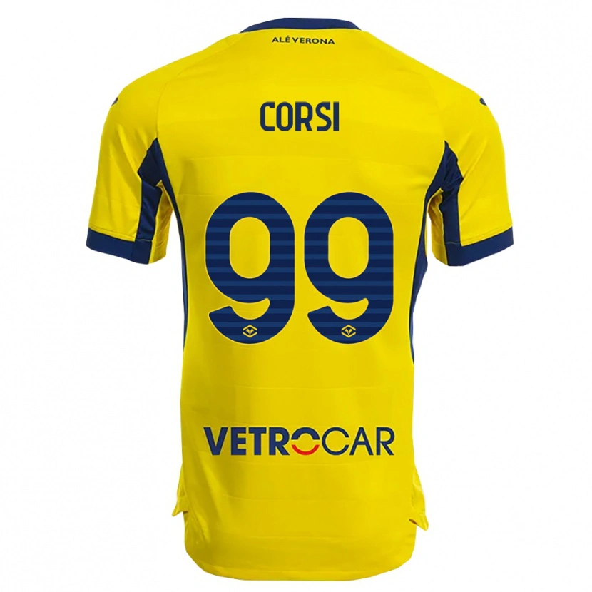 Danxen Damen Sara Corsi #99 Gelb Marineblau Auswärtstrikot Trikot 2025/26 T-Shirt Österreich