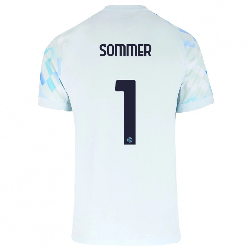 Danxen Damen Yann Sommer #1 Weiß Blau Auswärtstrikot Trikot 2025/26 T-Shirt Österreich