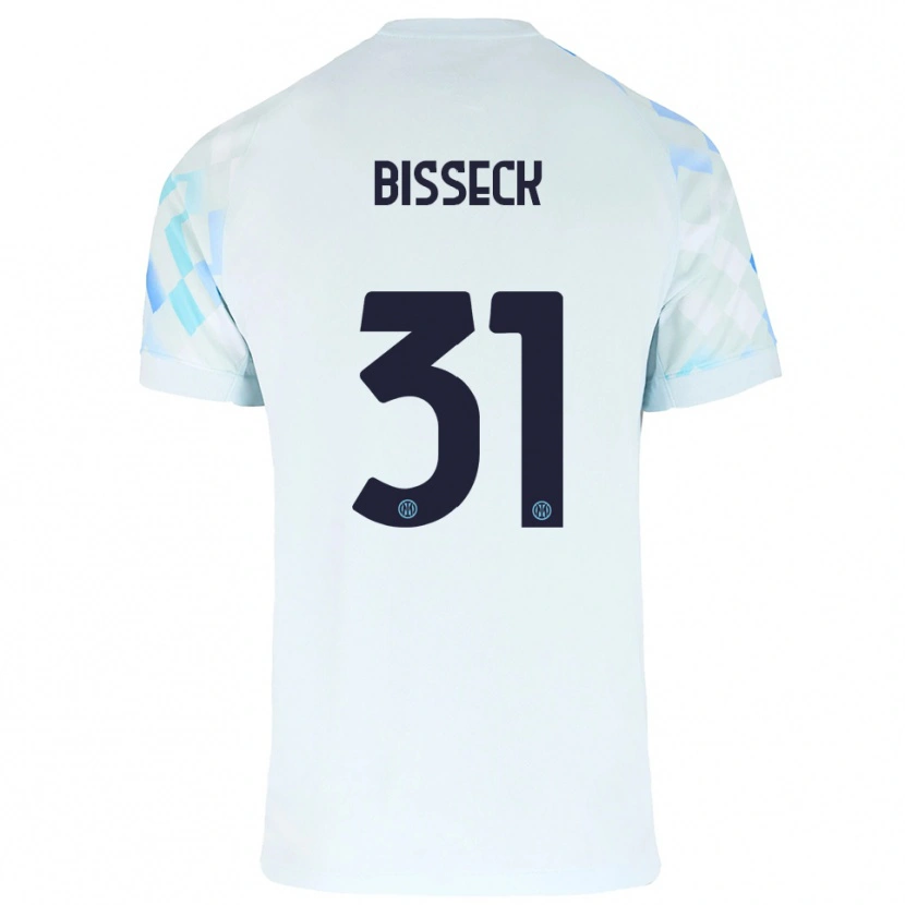 Danxen Damen Yann Bisseck #31 Weiß Blau Auswärtstrikot Trikot 2025/26 T-Shirt Österreich